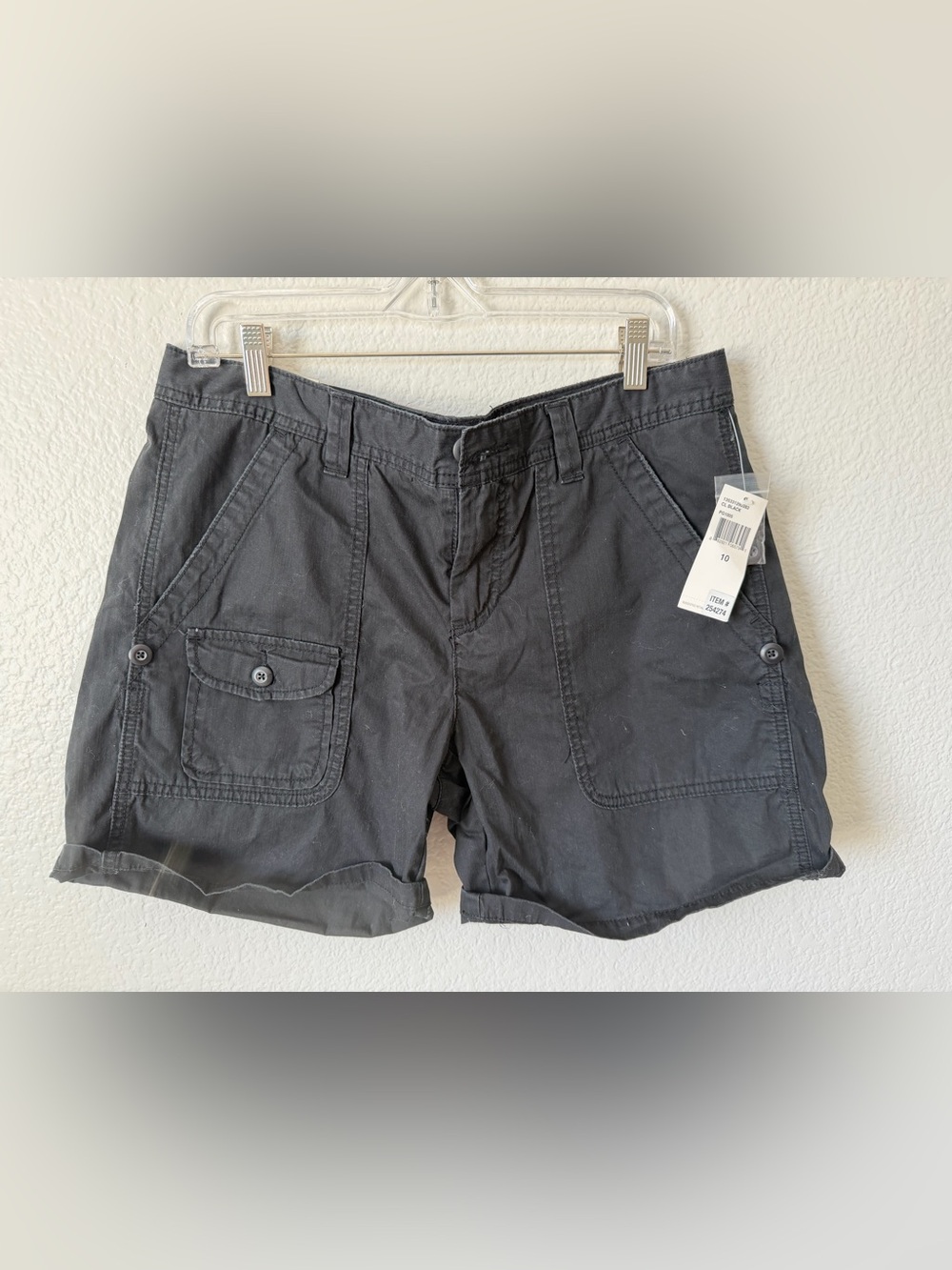 Women’s Polo Jeans Co. Black Cargo Shorts with Button Flap Pocket 10